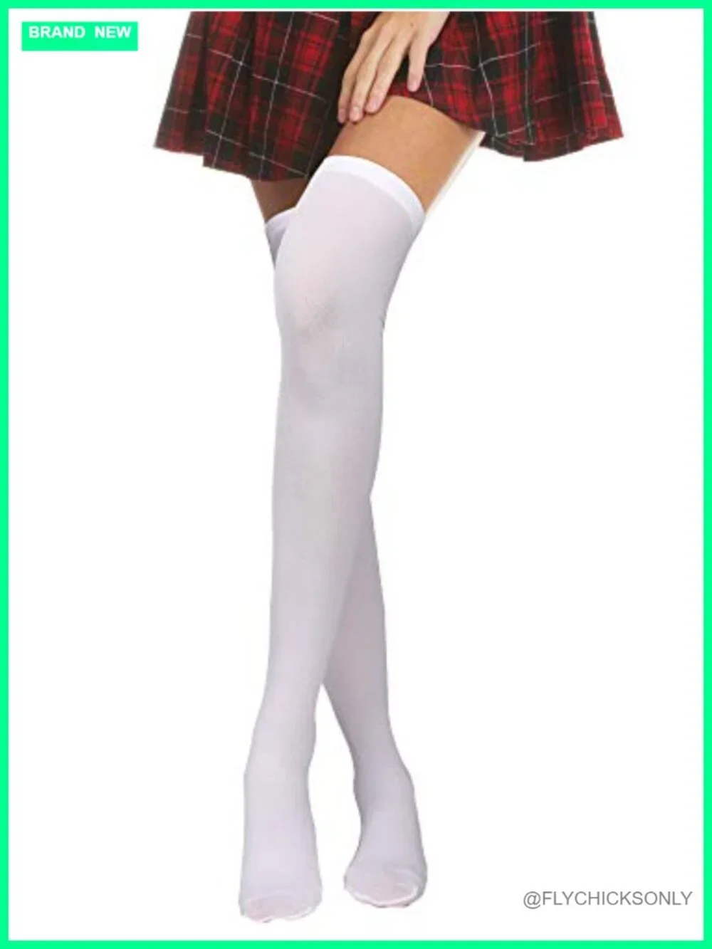 Set of 4 Silk Thigh High Stockings Over Knee Sheer Tights Cosplay